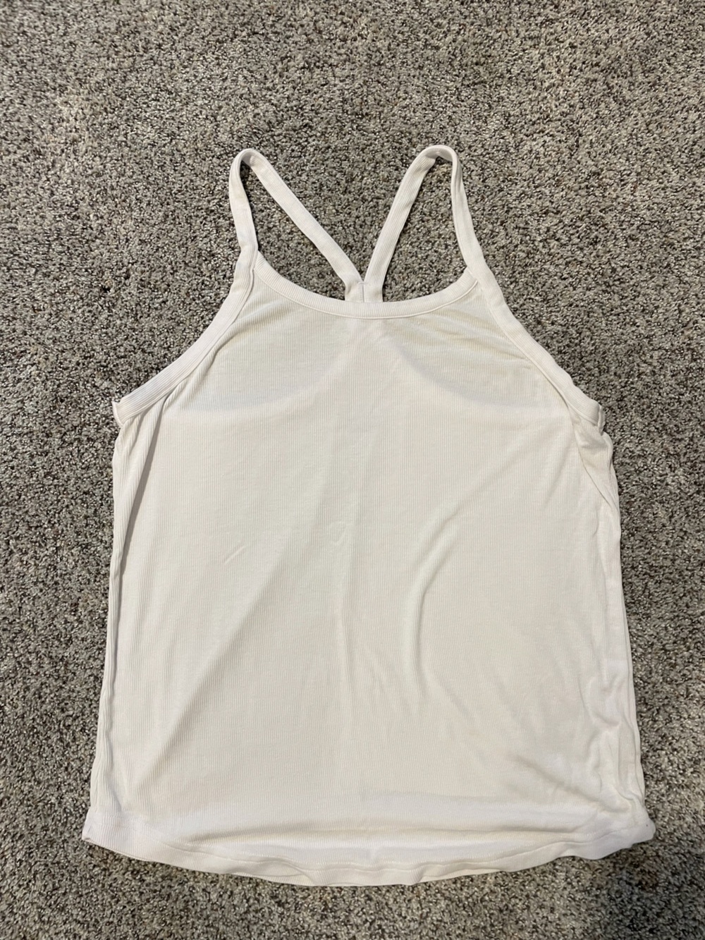 ZYIA White Double-Strap Racerback Tank Top